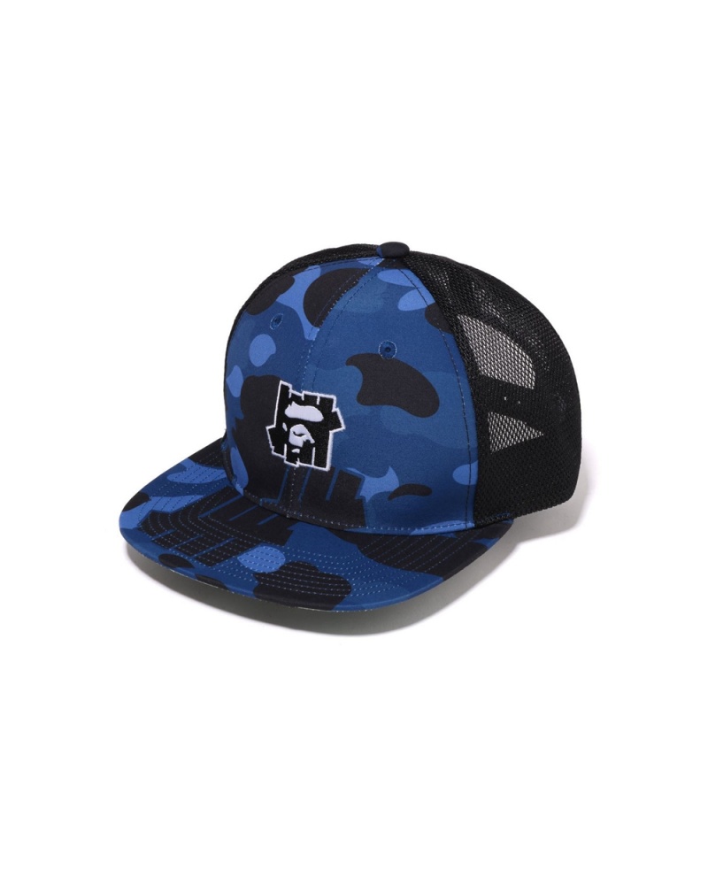 Chapeaux Bape X UNDFTD Mesh Bleu Marine Bleu Homme | KBB-36515268